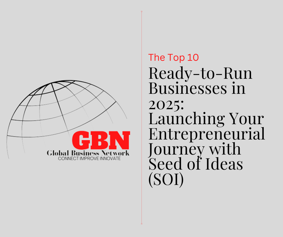 The Top 10 Ready-to-Run Businesses in 2025: Launching Your Entrepreneurial Journey with Seed of Ideas (SOI) By Dr. Bilal Ahmad Bhat, Founder of BAB Group of Companies