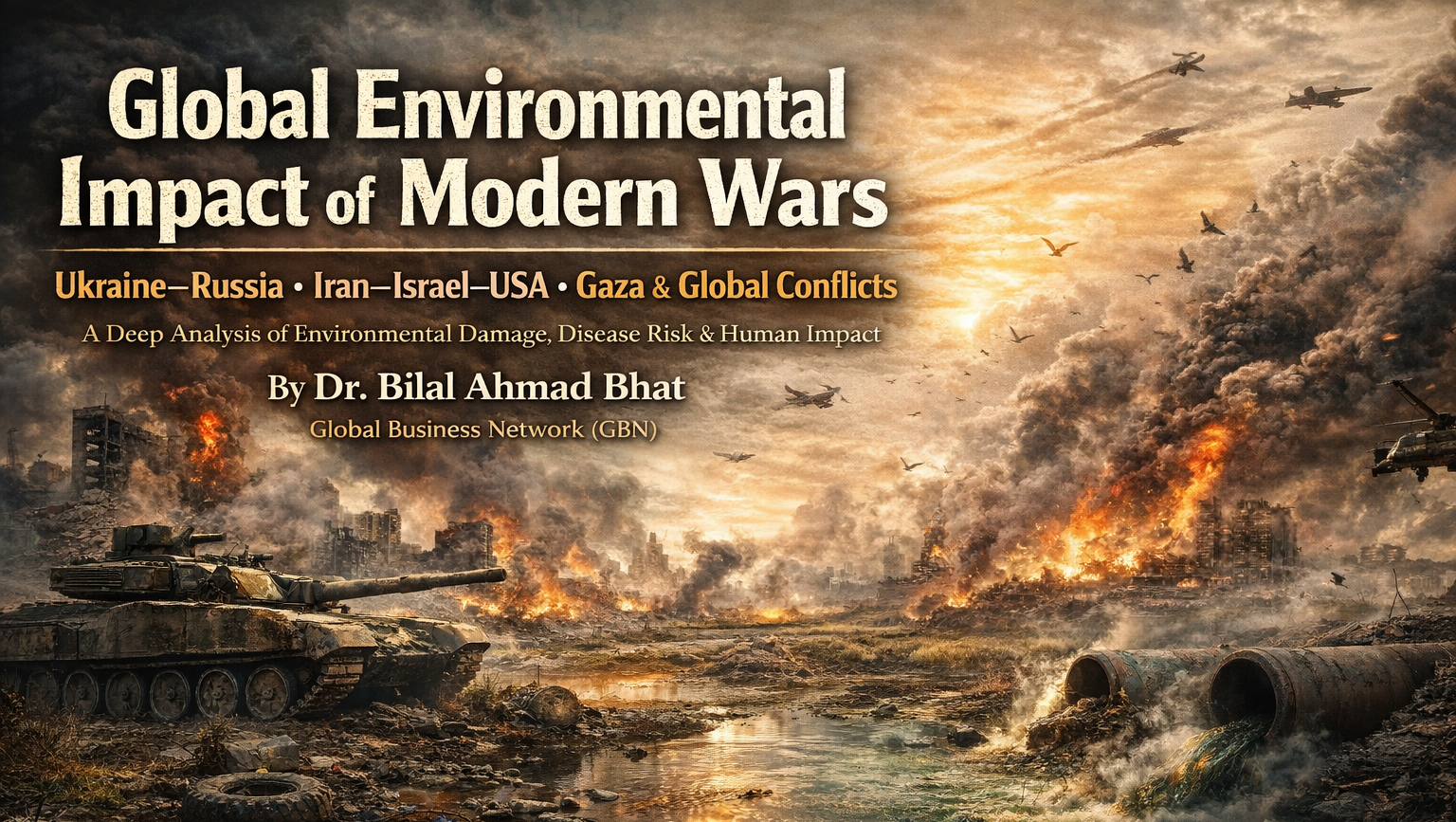 Global Environmental Impact of Modern Wars Ukraine–Russia, Iran–Israel–USA, Gaza, and Other Conflicts – A Deep Analysis by Dr. Bilal Ahmad Bhat..